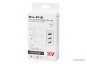 76-027# Ładowarka sieciowa gniazdo usbx2 + usb qc 30w