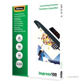 Fellowes | Woreczki do laminowania | A3 (297 x 420 mm) | Błyszczące | Przezroczyste