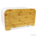 Chlebak z deską do krojenia 35x20x21cm BIAŁY