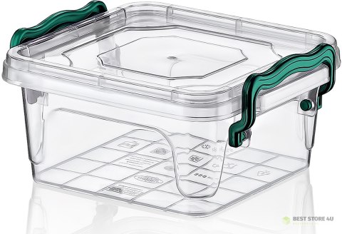 Pojemnik plastikowy 350ml KWADRAT MULTI BOX z pokrywką Pojemnik plastikowy 350ml KWADRAT MULTI BOX z pokrywką
