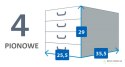 Pudełko kartonowe 4 szuflady pionowe SZKOŁA ALFABET