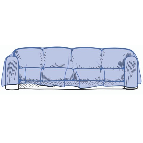 Folia ochronna 4-osobowa kanapa 335|3 x 137|2cm GRUBA 50 mikronów