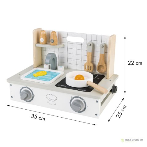 Drewniana kuchenka z akcesoriami mini kuchnia ECOTOYS Drewniana kuchenka z akcesoriami mini kuchnia ECOTOYS