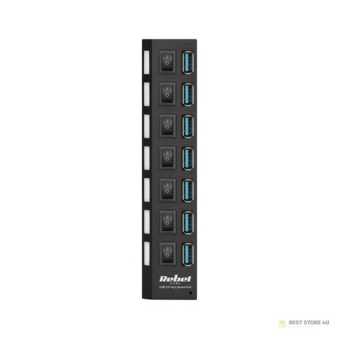 KOM0941 Hub USB 3.0 7 portowy Quer Pro KOM0941 Hub USB 3.0 7 portowy Quer Pro