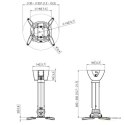 Uchwyt sufitowy do projektora Vogels | PPC1540W | Maksymalne obciążenie 15 kg | Kolor biały | Gwarancja 24 miesiące