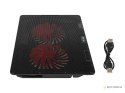 66-368# Podstawka chłodząca laptop 2 fan samba red