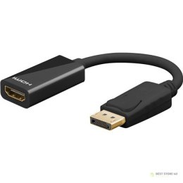 Adapter Goobay DisplayPort | 19-pinowe HDMI typu A | żeńskie | 20-pinowe DisplayPort | męskie | czarne | 0,1 m