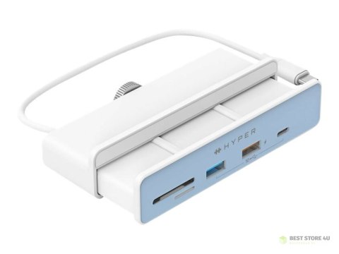 HiperDrive USB-C 6-w-1 Form-fit Hub z 4K HDMI do iMac 24" | Ilość portów HDMI: 1 HiperDrive USB-C 6-w-1 Form-fit Hub z 4K HDMI do iMac 24" | Ilość portów HDMI: 1