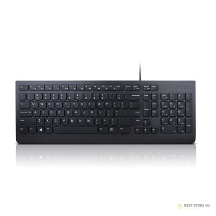 Klawiatura przewodowa Lenovo | Essential | Essential - US Euro | Standardowa | Przewodowa | US | 1,8 m | Czarna | Przewodowa | 5