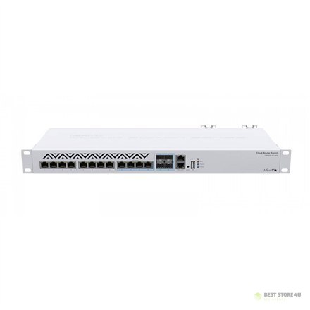 MikroTik Cloud Router Switch 312-4C+8XG-RM with RouterOS L5, 1U rackmount Enclosure MikroTik