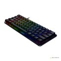 Razer | Huntsman Mini 60% | Klawiatura dla graczy | Opto-mechaniczna | Podświetlenie LED RGB | RU | Czarna | Przewodowa