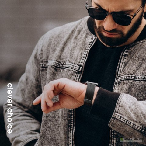Crong Milano Steel - Pasek ze stali nierdzewnej do Apple Watch 38/40/41/42 mm (grafitowy) Crong Milano Steel - Pasek ze stali nierdzewnej do Apple Watch 38/40/41/42 mm (grafitowy)