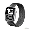 Crong Milano Steel - Pasek ze stali nierdzewnej do Apple Watch 38/40/41/42 mm (grafitowy)