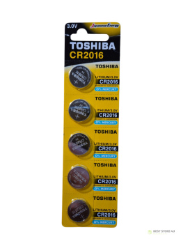 Baterie CR 2016 TOSHIBA LITHIUM (blistrové balení po 5 ks) |