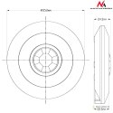 Czujnik ruchu PIR Maclean, na podczerwień, nowoczesny płaski, zasięg 6m, MCE85