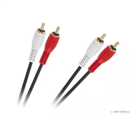 Kabel 2 x RCA - 2 x RCA 1,5 m černý 4 mm