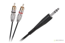 Kabel JACK 6.3 stereo - 2RCA 3m