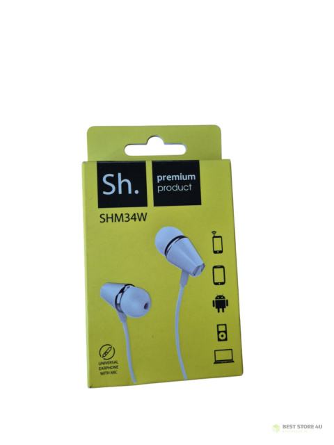 SHM34W Kabelová sluchátka do uší SHM34W Kabelová sluchátka do uší
