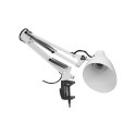 DIAN, lampa biurkowa przykręcana, 60W, E27, stalowa, biała