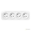 Gniazdo poczwórne ToDo 2P+Z IP20, 16A, 230V AC, biały, 8 sztuk