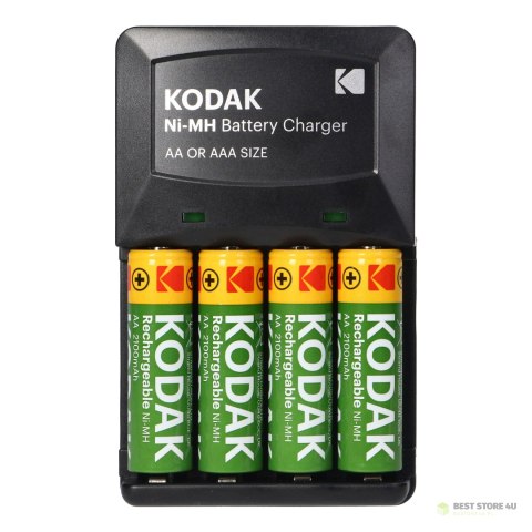 Ładowarka Kodak K620, 4xAA lub AAA + 4 szt. akumulatorków AA 2100mAh Ładowarka Kodak K620, 4xAA lub AAA + 4 szt. akumulatorków AA 2100mAh
