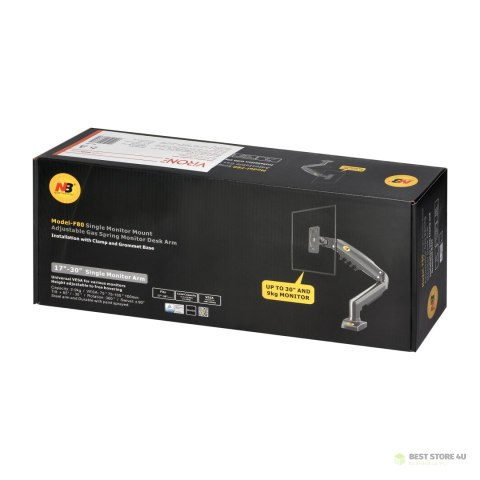 Obrotowy uchwyt biurkowy na sprężynie gazowej do monitorów LCD, LED 17? ? 30? Obrotowy uchwyt biurkowy na sprężynie gazowej do monitorów LCD, LED 17? ? 30?