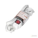 Przedłużacz 3-krotny 2P+Z (Schuko), z wyłącznikiem, 3m H05VV-F 3x1,5mm2, Imax=16A, płaska wtyczka, biały