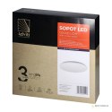 SOPOT LED 18W, plafon z mikrofalowym czujnikiem ruchu, 1880lm, IP20, 4000K, klosz PVC