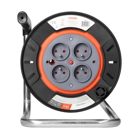 Zwijak bębnowy IP20 4x2P+Z 16A 230V, H05RR-F 3x1,5mm2, 25m