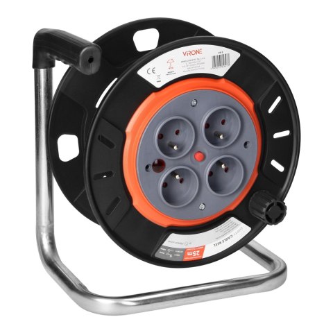 Zwijak bębnowy IP20 4x2P+Z 16A 230V, H05RR-F 3x1,5mm2, 25m