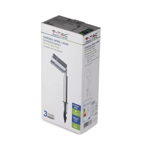 Oprawa Gruntowa Ogrodowa Wbijana Stal Kwasówka GU10 IP44 V-TAC VT-770