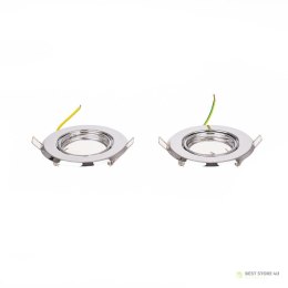 Oczko V-TAC GU10 Okrągłe Ruchome Chrom (Opak. 2 szt) VT-817-RD-CH 3 Lata Gwarancji