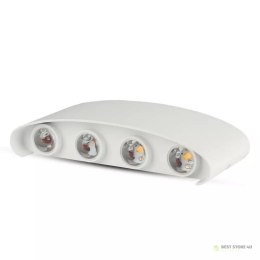 Oprawa Ścienna Góra Dół V-TAC 8W LED Biała IP54 VT-848 4000K 800lm