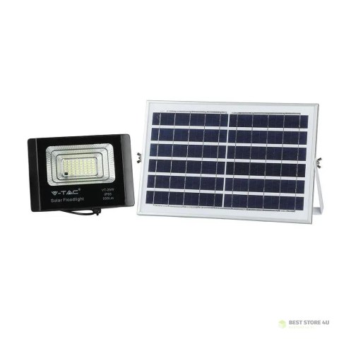 Projektor LED Solarny V-TAC 12W Czarny IP65, Pilot, Timer VT-25W 4000K 550lm Projektor LED Solarny V-TAC 12W Czarny IP65, Pilot, Timer VT-25W 4000K 550lm