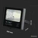 Projektor LED Solarny V-TAC 12W Czarny IP65, Pilot, Timer VT-25W 4000K 550lm