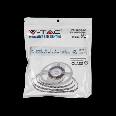 Taśma LED V-TAC SMD5050 300LED IP20 11W/m VT-5050 IP20 6500K 900lm