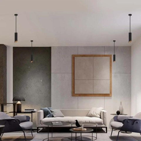 Oprawa Zwieszana V-TAC GU10 GU10 Czarny+Złoty 55x200mm VT-975-200 3 Lata Gwarancji