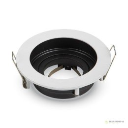 Oczko V-TAC Aluminiowe GU10 Okrągłe Białe/Czarne VT-781RD-WH