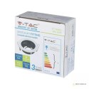 Oczko V-TAC Aluminiowe GU10 Okrągłe Białe/Czarne VT-781RD-WH