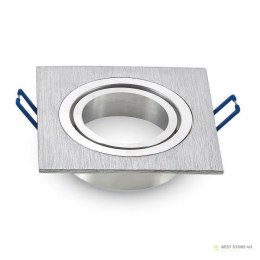 Oczko V-TAC Aluminiowe Odlew 1xGU10 Kwadrat Aluminium Szczotkowane VT-782SQ-AB