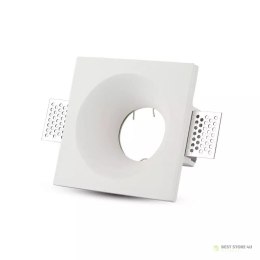 Oczko V-TAC GIPS GU10 Wpuszczane Okrągłe 120x120 Białe VT-776SQ