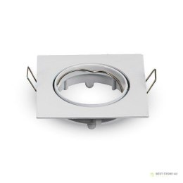 Oczko V-TAC GU10 Kwadrat Ruchome Białe VT-779-WH-SQ