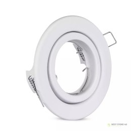 Oczko V-TAC GU10 Okrągłe Ruchome Białe VT-7227RD-WH