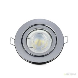 Oczko V-TAC GU10 Okrągłe Ruchome Chrom VT-7227RD-SS