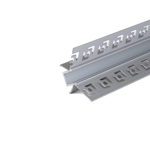 Profil Aluminiowy V-TAC 2mb Anodowany, Klosz Mleczny, Do gipsowania, Narożny wewnętrzny VT-8104