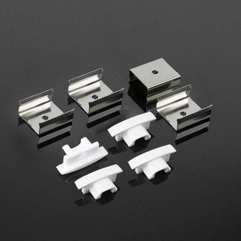 Profil Aluminiowy V-TAC 2mb Anodowany, Klosz Mleczny, Wpuszczany VT-8106