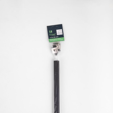 Profil Aluminiowy V-TAC 2mb Czarny, Klosz Czarny VT-8113