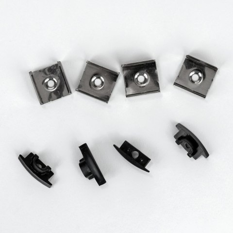 Profil Aluminiowy V-TAC 2mb Czarny, Klosz Czarny, Wpuszczany VT-8106