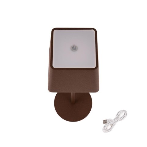 Lampka Biurkowa Nocna V-TAC 2W LED Ładowanie Ściemnianie IP54 Brąz Corten VT-7563 3000K 200lm