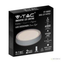 Plafon Sufitowy V-TAC 60W LED Pilot CCT fi.500 VT-8502 3000K-6500K 6000lm